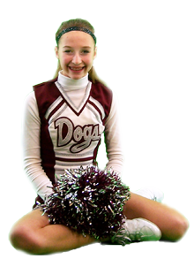 Cheerleader jump splits Cheerleader jump splits